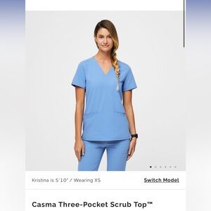 FIGS Scrubs SET Size Medium/ Medium Petite in Ceil Blue